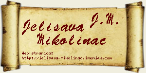 Jelisava Mikolinac vizit kartica